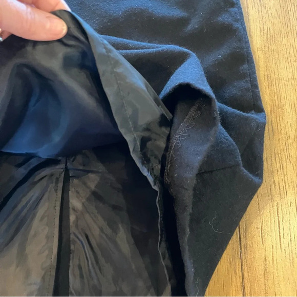 Harve Benard Embroidered Black Wool Shift Dress sz 10 Academia Preppy Vintage - Picture 9 of 13